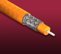 Coaxial Cable Close up of insulated coaxial cable