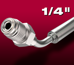 1/4" Cryogenic VCR Fitting Feedthroughs Close up of 1/4" VCR cryogenic fitting