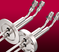 Cryogenic Fluid Feedthroughs One dual Swagelok and one dual VCR cryogenic fluid feedthrough