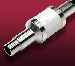 3/8" Ceramic Vacuum Breaks and Electrical Isolators Close up of 3/8" tube-weld cryogenic fluid break