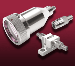 Two collimator lenses and an optical filter holder 