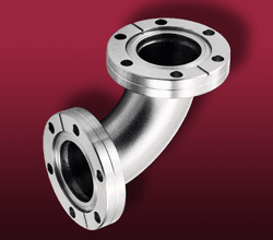 CF Flange Elbows (90º Degree Radius) 90 degree elbow fittings on CF flanges