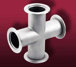 4-Way cross fittings on ISO flanges