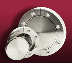 Two blank Conflat flanges in different sizes