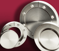 Vacuum Flanges and Components 2 blank CF vacuum flanges and a blank vacuum ISO flange