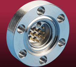 Subminiature-C CF Feedthrough Flange 9-Pin Subminiature-C feedthrough on 1.33" CF flange