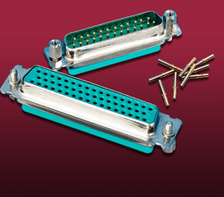 50-way female and 25-pin male DAP connector and 9 high duty T-1 female contacts
