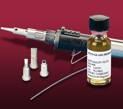 Vacuum Solder and Flux Soldering iron with three interchangeable tips and solder flux
