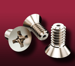 Vented Phillips Flat Head Screws Three vented Phillips flat head screws
