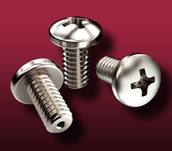 Vented Phillips Pan Head Screws Three vented Phillips pan head screws