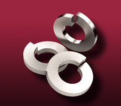Vented Split Lock Washers Three vented split lock washers