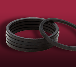 Stack of five Viton gaskets