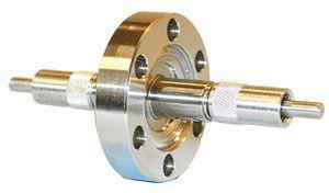 1000-Micron, VIS/NIR Fiber Optic Feedthrough on a 1.33" CF Flange with Male SMA 905 Connectors on Each End