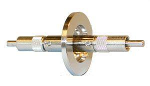 200-Micron, VIS/NIR Fiber Optic Feedthrough on an NW16 KF Flange with Male SMA 905 Connectors on Each End