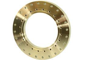 10" to 8" CF Zero Length Reducer Flange with Bolt Holes and a 6" Inner Diameter Through Hole in the Center of the Flange